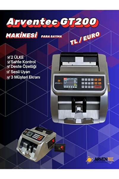 Genel Markalar Arventec GT200 TL / EURO  Kağıt Para Sayma Makinesi