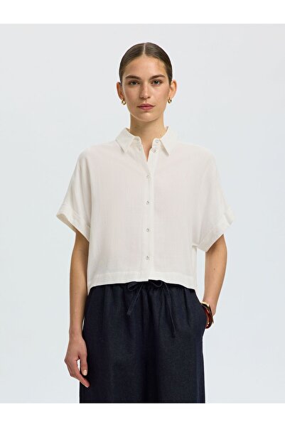 Selected Femme Kurzarmhemd Cropped