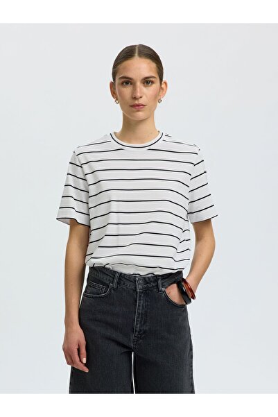 Selected Femme T-Shirt Gestreiftes Boxy fit