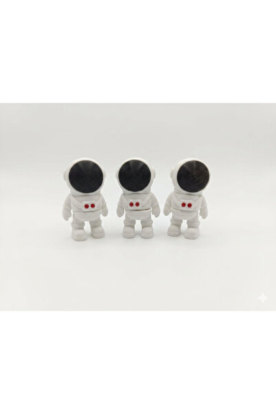 EksaNexus Astronot Figür Biblo Seti 3’lü Paket - Dekoratif Modern Masa & Kita...