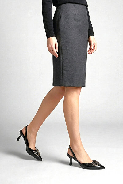 Gökhan Talay Veloura Εύκαμπτη Αντιολισθητική Σόλα Μαύρο Λουστρίνι Μεσαίο Τακο...