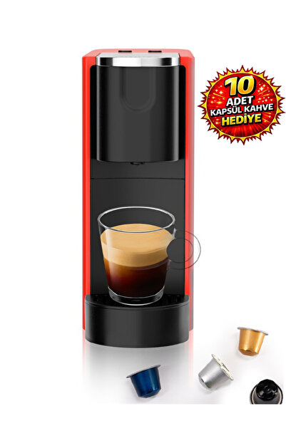 Ox-Pro Espresso Capsule Coffee Maker – 20 Bar Pressure, Red