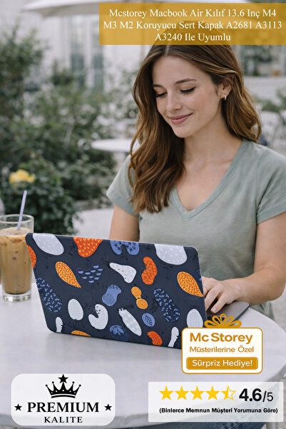 Mcstorey MacBook Air Case 13.6 Inch M4 M3 M2 Protective Hard Cover Compatible...