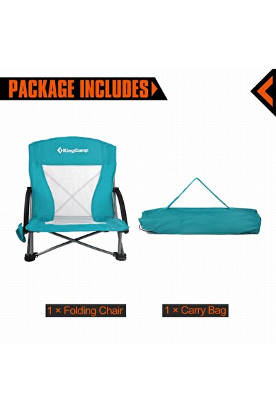KINGCAMP Portable Low Sling Sandalye Turkuaz