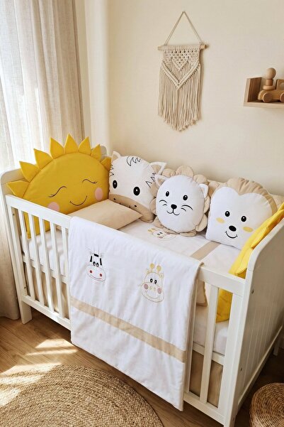 Kista Baby Park Yatak Bebek Uyku Seti Nevresim Takımı 70x110 Animals Kahverengi