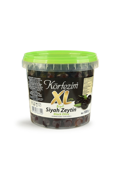 Körfezim Siyah Gemlik Zeytini Ekstra İri - (XL) - 1 Kg (Kalibre: 201-230)