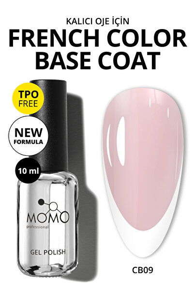MOMO professional Kalıcı Oje French Color Base Coat CB09, Pudra Pembe, 10 ml