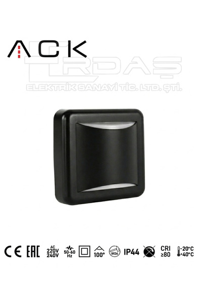 ACK Modern Black Led Wall Sconce 4W 3000K