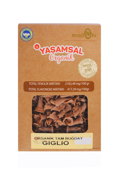 Yaşamsal Organik Tam Buğday Giglio Makarna 500 Gr