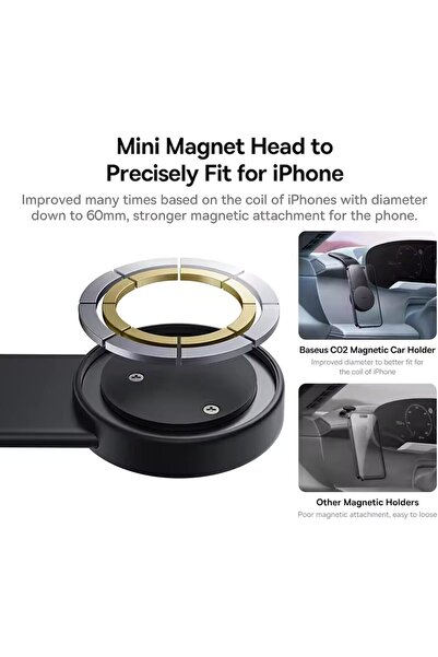AutoFamily AUTO FAMILY Folding Car Phone Holder, Magnetic Phone Holder