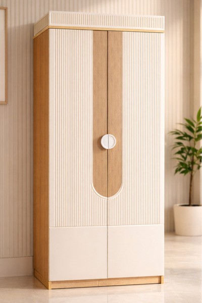 Setay Gardırop, Vira 2 Kapaklı Dolap - Ceviz - Krem