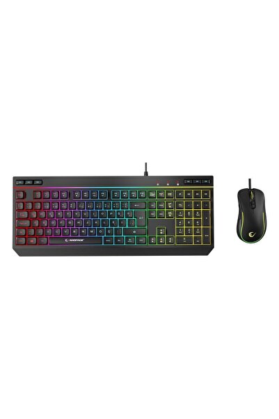 Rampage KM-R57 Seraphic Siyah klv SN-R9 Kulkalık 30350 Mousepad bygamex 4 in 1 Oyuncu Seti