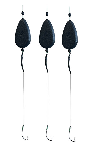 Smax Set 3 bucati montura pescuit somn carlig baitholder 3/0 105g