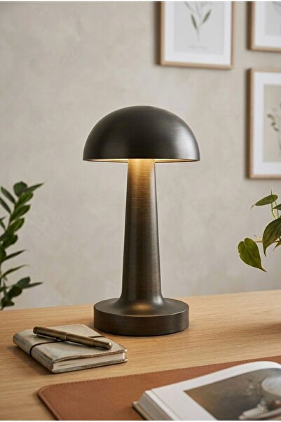 Cata CT-8428 Lizbon Şarjlı Masa Lambası | Antik Siyah Modern | Kablosuz LED D...