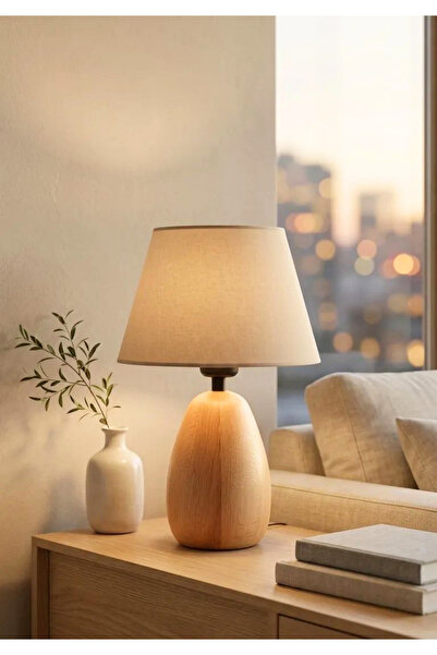 HOMİNG Homing Veronon El Yapımı Orijinal Ahşap Abajur 241766