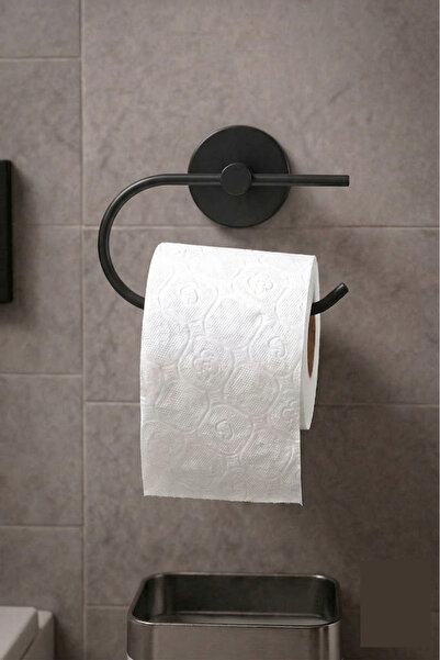 Sas Haus Yapışkanlı Tuvalet Kağıtlığı Wc Kağıtlık Tuvalet Kağıdı Askısı Siyah