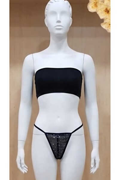 Anastasia Underwear Chiloți string tanga Model elegant conceput din tul și mi...