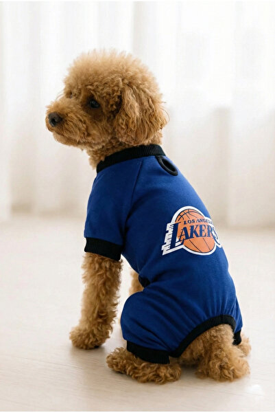 MPZ Pets ملابس وملابس للقطط والكلاب - بذلة Saks Blue ذات 4 أرجل لوس أنجلوس ليكرز