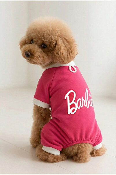 MPZ Pets Kedi ve Köpek Kıyafeti & Elbisesi - Pembe 4 Bacak Tulum Barbie