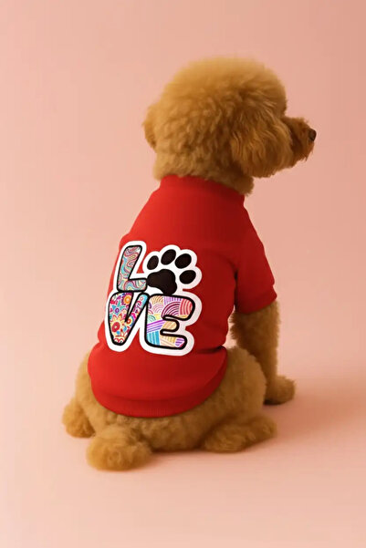 MPZ Pets Red Love Cat and Dog Outfit & Dress