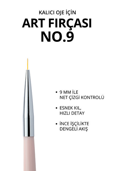 MOMO professional Kalıcı Oje Fırçası Kıl Ucu, 9 mm