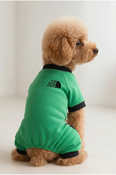 MPZ Pets Cat and Dog Outfit & Gown - Mint 4 Leg Jumpsuit the Dog Face