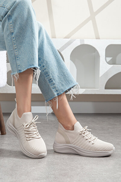 guijarro Κρεμ Πλεκτά Αθλητικά Παπούτσια - Παπούτσια για Περπάτημα με Εξαιρετι...