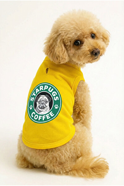 MPZ Pets Cat and Dog Outfit & Gown - Yellow Starpugs Tank Top