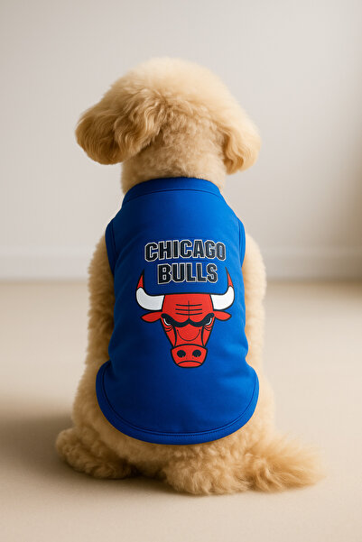 MPZ Pets Cat and Dog Outfit & Dress - Saks Blue Chicago Bulls Tank Top