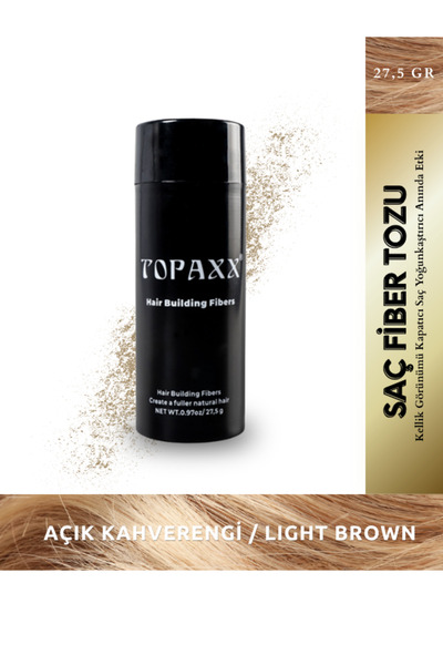 Topaxx Açık Kahve/light Brown Dolgunlaştırıcı Saç Fiber Topik Tozu 27,5 gr