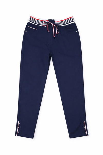 Şans Women's Plus Size Laci, Ankle Length, Ribbed Detailed Waist, Front Decor...