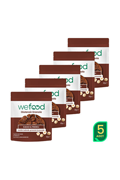 Wefood Gluten Free Granola Cocoa & Hazelnut 60 Gr 5 Pack