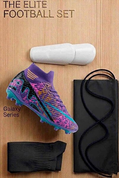 rekorsport Μωβ/Τιρκουάζ Σετ Ποδοσφαίρου με Παπούτσια Ποδοσφαίρου - Προστατευτ...