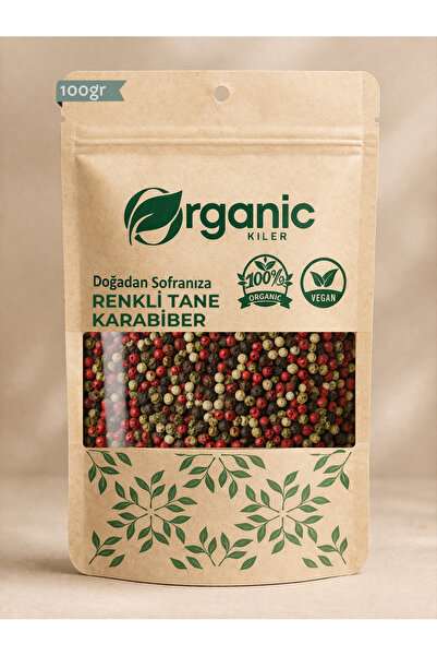 Organic Kiler Katkısız Renkli Tane Karabiber 100gr – Organik ve Taze Mahsül