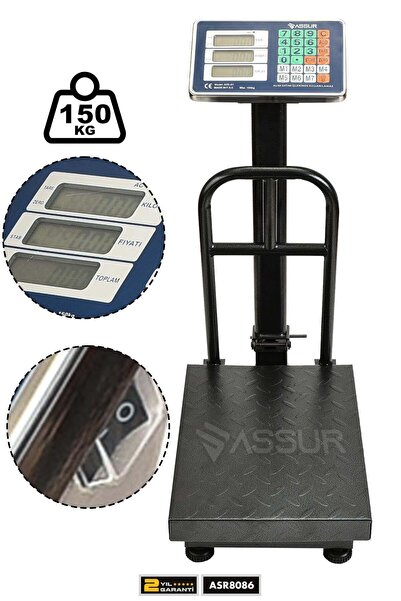 ASSUR 150 Kg Kantar Hassasiyetli Katlanabilir Dijital Elektronik Terazi