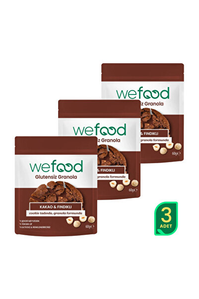 Wefood Gluten-Free Granola Cocoa & Hazelnut 60 Gr 3-Pack