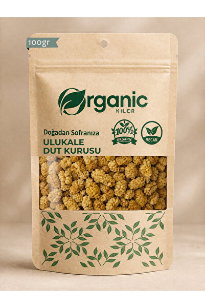 Organic Kiler Doğal Ulukale Dut Kurusu 100gr - Katkısız & Organik Beyaz Kuru Dut