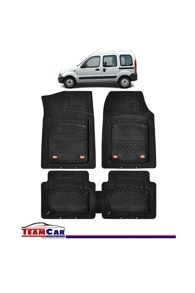 TEAMCAR Covorase Auto TeamCar® Tip Tavita Renault Kangoo I (1997-2007) Negru