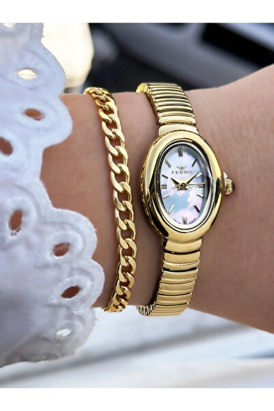 FERRO Yellow Steel Cord Women Wrist Watch Fl43034A-B 3Atm Waterproof 2 Year W...