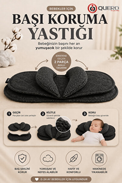 Quero SoftGuard Bebek Baş Koruma ve Destek Yastığı, Yeni Doğan Baş Şekillendi...