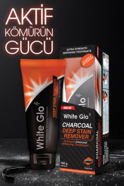 White Glo Aktif Karbon Kömürlü Derin Leke Çıkarıcı Beyazlatıcı Diş Macunu 150...