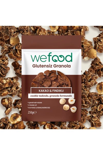 Wefood جرانولا خالية من الغلوتين بالكاكاو والبندق 250 جرام