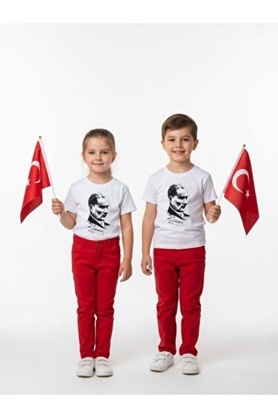 Zekids Παιδικό μπλουζάκι με στάμπα Ατατούρκ με μισό μανίκι