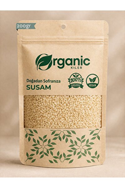 Organic Kiler Susam 200gr Doğal & Katkısız | Orta Kavrulmuş | Vegan & Glutens...