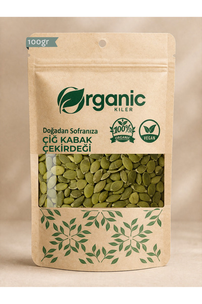 Organic Kiler Çiğ Kabak Çekirdeği İçi 100gr Taze & Katkısız, Tuzsuz ve Yerli ...
