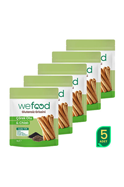 Wefood Glutensiz Grissini Çörekotu & Chia 40 g 5'li