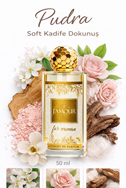 J'AMOUR EAU DE PARFUME W302 Nar.Rod. Poudre EDP 50 ml Pudramsı & Misk Notalı,...