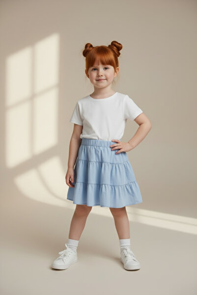 Pitti Kız Çocuk Bebe Mavisi Etek 92005 P