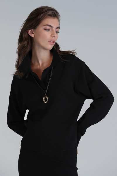 Lufian Μαύρο γυναικείο πουλόβερ Conventry