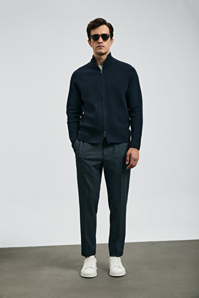 Lufian Ανδρικό παντελόνι Chino Strus Smart εφαρμοστό Navy Blue